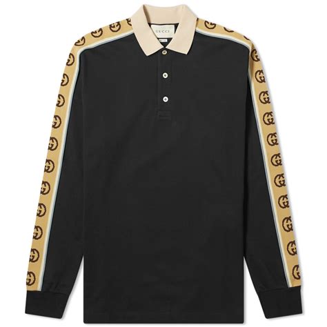 long sleeve gucci black|Gucci long sleeve button up.